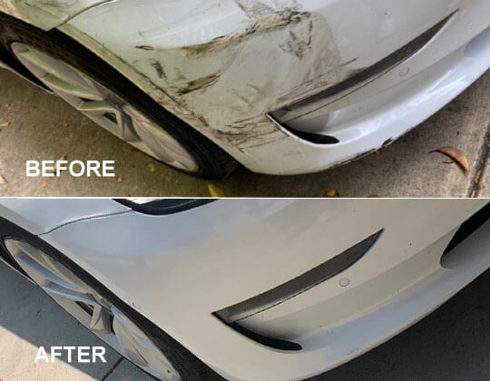 color sanding polishing before after