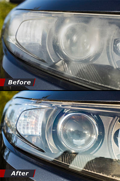 headlight restoration before after